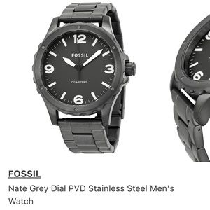 Fossil Men’s Nate Gray Stainless Steel Watch
